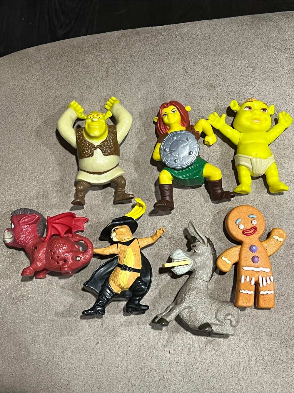 Shrek lot of 7 figure McDonald's Happy Meal Toys Fiona Donkey Puss boots Dragon